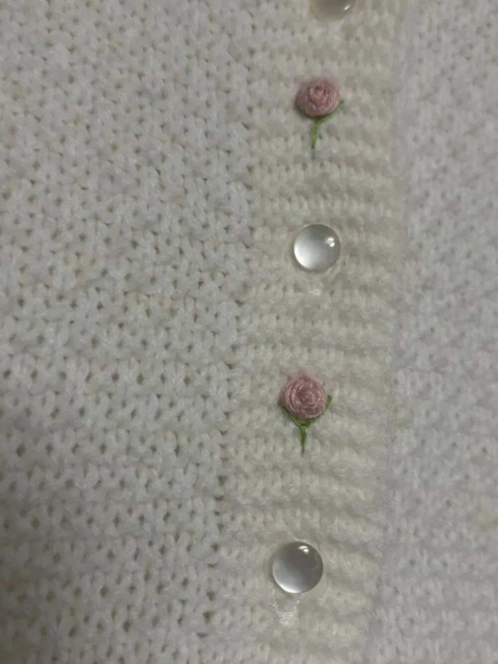 1960s Julius Berger Knit Sweater Cape Poncho Size 4-6 Kids Girls Acrylic Roses